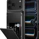 Vofolen for iPhone 17 Pro Case Wallet with Card Holder Dual Layer Heavy Duty Shockproof Drop Protection Hidden Flip 4-Card Slots Pocket Phone Cover for Women Men, 6.3 Inch Black