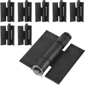 Weld On Hinges Extra Heavy Duty 4.4" x 4" Weldable Metal Butterfly Hinges Solid Steel Welding Butt Hinge Thickness 5mm for Heavy Metal Farm Garage Trailer Gates & Doors - 4 Pcs