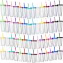 Hsei Clear Plastic Tumbler with Straw and Lid Bulk Water Bottle Iced Coffee Travel Mug Cup with Lid and Straw Reusable Plastic Cups for Christmas Water Smoothie Party Birthday(56 Pack,24 oz, 16 oz)