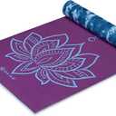Gaiam Yoga Mat - Premium 6mm Print Reversible Extra Thick Non Slip Exercise & Fitness Mat for All Types of Yoga, Pilates & Floor Workouts (68" x 24" x 6mm Thick) (Purple Lotus)