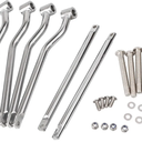 Mallofusa Universal Stainless Steel Motorcycle Saddlebag Side Support Bars Mounting Brackets Compatible for Honda Yamaha Suzuki (Silver)