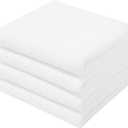 Homaxy 100% Cotton Waffle Weave Kitchen Dish Towels, Ultra Soft Absorbent Quick Drying Cleaning Towel, 13 x 28 Inches, 4-Pack, White