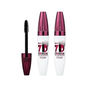 7D Waterproof Volume Mascara, Black Lengthening Thickening Softer Fuller Lashes Mascara, Long Lasting Natural Curling Lashes for Professional Eye Makeup for Women and Girls (2pcs)