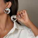 Statement Earrings for Women Chunky Gold Earrings Big Spiral Earrings Large Swirl Earrings Geometric Trendy Earrings Fashion Jewelry Gifts
