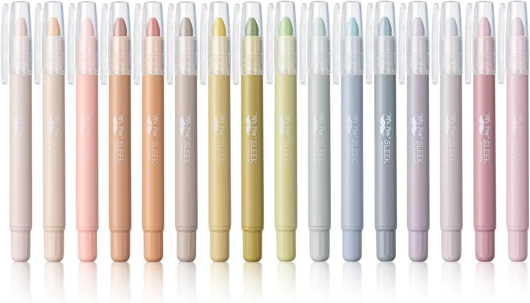 Mr. Pen- Gel Highlighters, 16 Pack, Soft & Muted Colors, No Bleed Bible Markers