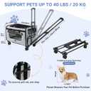 Pet Carrier with Wheels for Cats and Dogs, Pet Bag with Detachable Wheels & Washable Plush Pad, Escape-Proof Zipper & Shoulder Strap, Portable Carrier for Outdoor and Car Travel(Max. 40 lbs)