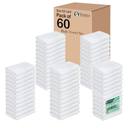 100% Cotton Bath Towel Set Pack of 60|500 GSM|Soft Large Bath Towel|Super Absorbent|Quick Dry|Ideal for Pool Home Gym Spa Hotel|Perfect for Daily Use|Bath Towel Set 24 x 44 Inches|White