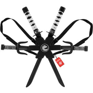 Morph Sleek Black Ninja Costume Accessories with Ninja Swords for Kids with Back Strap Kids Swords for Boys
