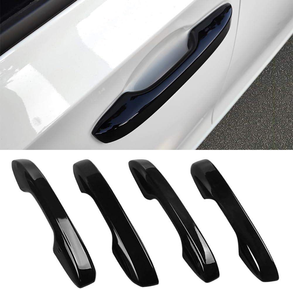 No Adhesive Snap-on Car Door Handle Cover Protector for Honda 11th Gen Civic 2022 2023 2024 2025 2026, Accord CR-V HR-V 2023 2024 2025 2026, Acura Integra 2023~2025 Accessories (1. Glossy Black)