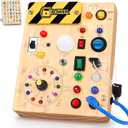 Konijiwa Busy Board - Montessori Toys for 1-3 Years Old Boys & Girls | Sensory Toys for Kids with Autism | Toddlers Learning Activity for Early Development (Busy Board v2)