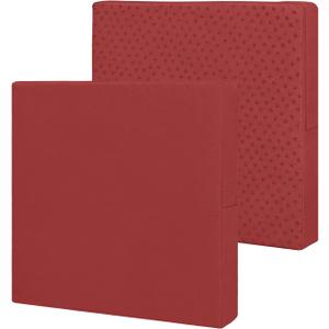 Easy-Going Waterproof Patio Cushion Covers 24x22x4 inch 2 Pack Replacement Non-Slip Outdoor Seat Cushion Slipcover with Zipper. Red