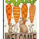 2 x Easter Garden Flag 12x18 Inch, Double Sided Carrots Bunny Flag for Yard Outdoor Decoration