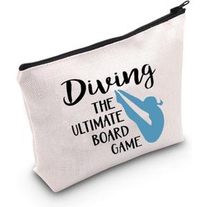 LEVLO Springboard Diving Cosmetic Bag Platform Diving Gift Board Game Makeup Zipper Pouch Bag Merchandise (Diving The Ultimate)