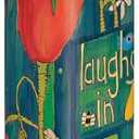 Studio M Earth Laughs in Flowers 16" Mini Art Pole Small Decorative Indoor/Outdoor Garden Post, Great Gift, Stake Included for Easy Installationd, No Digging - Made in The USA