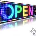 P10 Outdoor RGB Full Color WiFi Programmable Bright LED Scrolling Message Display Board 65”x14” Led Sign, Led Digital Sign Board, Perfect Solution for Store Advertising