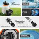 VEVOR 12" Sand Filter Pump for Above Ground Pools Up to 15000 Gallons, 0.33 HP 3000 GPH Pool Filtration System, Pre-Assembled Core for Easy Setup, Leak-Resistant Design & 6-Way Valve