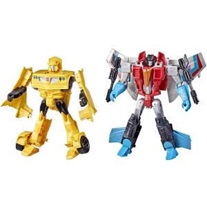 Transformers Toys Heroes and Villains Bumblebee and Starscream 2-Pack Action Figures - for Kids Ages 6 and Up, 7-inch 