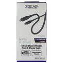 ZGEAR 6FT Silicone USB-C to Lightning 8-pin Cable - Gray