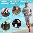 riemot 2 Pairs Memory Foam Insoles for Women Replacement Shoe Inserts for Sneaker,Work Boot,Comfort Cushion Shoe Insole,Breathable Inner Soles Shock Absorbing for Foot Pain Relief Grey US10/ EU41