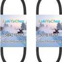 LukiYuChen 584216102 & 501818201 Snowblowers Auger Drive Belt Set for HusqVarna ST224 227P