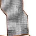 CHAMPRO Brute Heavy-Duty Steel Frame Baseball/Softball Pitcher's Z Screen Batting Cage Practice Net, 7'x 5, ORANGE