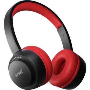 gorsun Kids Headphones, Bluetooth 5.3, Toddler Headphones 85 dBA Safe Volume, 45H Play Time, with Microphone, Kids Wireless Headset for iPad/Tablet/Travel/School, ldeal Gift (Black/red)