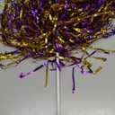 Anderson's Metallic Foil Textured School Spirit Shakers, Cheerleader Pom Poms, Football, Basketball, Homecoming Squad, Team, Party, Dance, Club, Performance, Fan Celebration Pack of 10 (Purple and Gold)