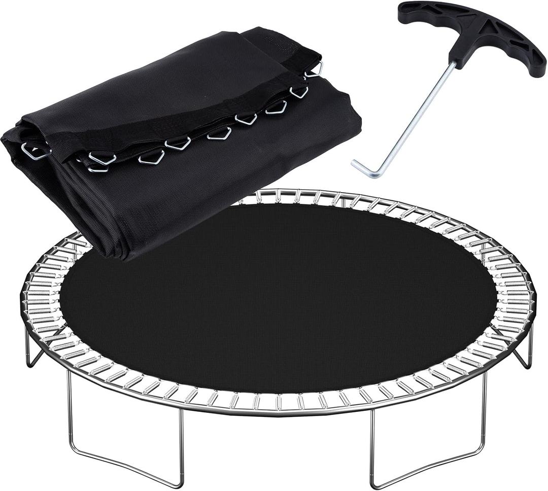 NONMON Trampoline Replacement Mat Fits 12ft 14ft 15ft Round Trampoline Frame with V-Hooks Trampoline Mat, UV-Resistant, with Spring Hook(Not Include Spring)