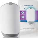 Flying Insect Trap for Indoors, Light Trap, Captures Fruit Flies, Gnats, Houseflies,1 Starter Kit + 1 Refill Cartridges