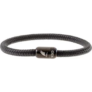 WIND PASSION - Paracord Bracelet for Men & Women | Nautical Bracelet Inspired by Sailor Sea Apparel | Handmade with Braided Rope and Magnetic Clasp | For Men and Women looking for a Sports, Athletic or Surf Style | Waterproof Resistant | (Small ( Wrist size 5.51 - 6.06 inch ), Black Magnet - Black pearl)