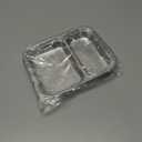 Angoily Stainless Steel Plate, 2 Grid Compartment Portion Control, Toddler Plate for Fruits, Snacks, Salads, Parties, Camping, Metal