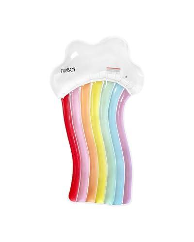 FUNBOY Giant Inflatable Rainbow Lounger Float, Luxury Raft for Summer Pool Party and Entertainment