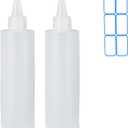 2 Pack 10 Oz (300ml) Condiment Squeeze Bottles, Leak Proof Refillable Condiment Container for Kitchen Use | 2 Pack, Leak Proof, Refillable, for Kitchen Use