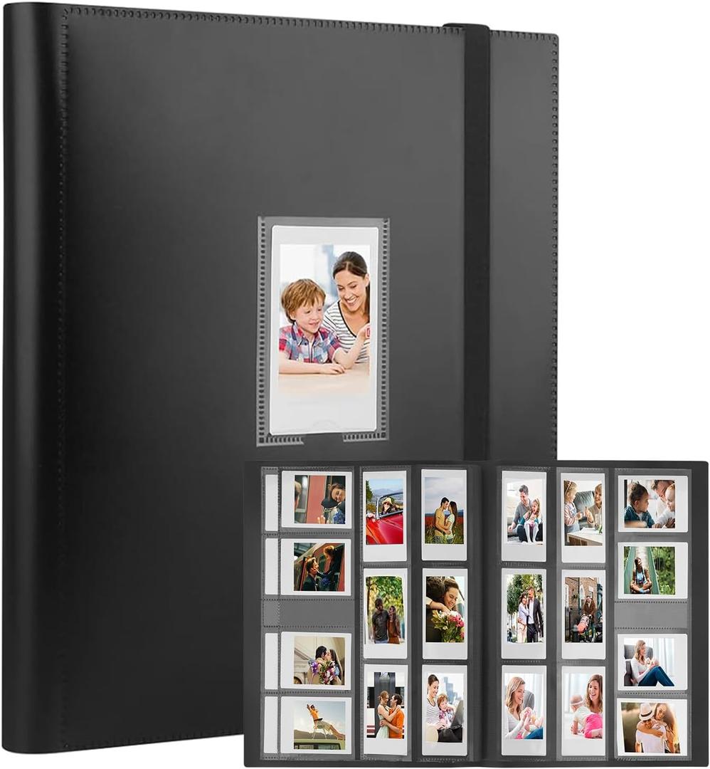 Veicevol 560 Pockets Photo Album for Fujifilm Instax Mini Camera, Album for Polaroid Photo, Photo Album for Fujifilm Instax Mini 12 11 9 40 90 8 Evo LiPlay Instant Camera(Black)