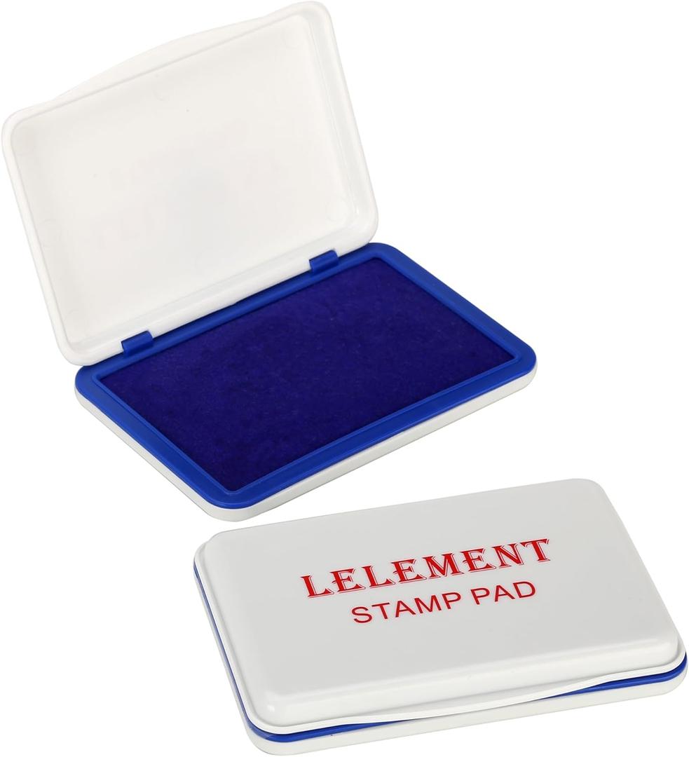 2 x Ink Pads for Stamps | Blue Ink Stamp Pad | Rubber Stamps Ink Pad - Premium Quality Felt Pad for Stamps | Stamp Pads | Large Size