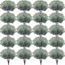Taiyin 120 Pieces Artificial Eucalyptus Leaves for Wedding Eucalyptus Leaves Stems Decor Greenery Faux Green Stems for Wedding Centerpiece Floral Home Decor, 11 Inches