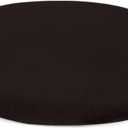 Greenjin 11" Round Memory Foam Seat Cushion Anti Slip Circle Chair Pad with Rubber Back Detachable Round Stool Cushions Machine Washable for Kitchen Dining Office Chairs Highstools Black