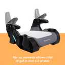 Baby Trend Protect Slim Backless Booster Seat, Madrid Grey Slim Lightweight Design, Belt-Positioning Support, Dual Cup Holders, Comfortable Seating for Big Kids, Manufacturing Date: 05/02/2025