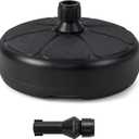 Tangkula 40 lbs Round Umbrella Base, Heavy Duty Water & Sand Filled Patio Umbrella Weight for 1.5" Poles, Market Table Umbrella Stand for Garden, Poolside, Black