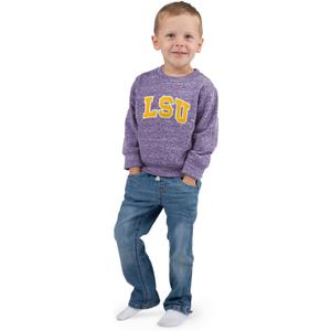 Little King NCAA Toddler Boys and Girls Crewneck Knobby Sweatshirt with Tackle Twill Letters-Team Colors 2T 3T 4T