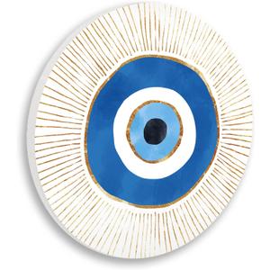 Stupell Industries Contemporary Evil Eye Nazar Shape Wood Wall Art, Design by Ziwei Li, 12 x 12, Wall Plaque