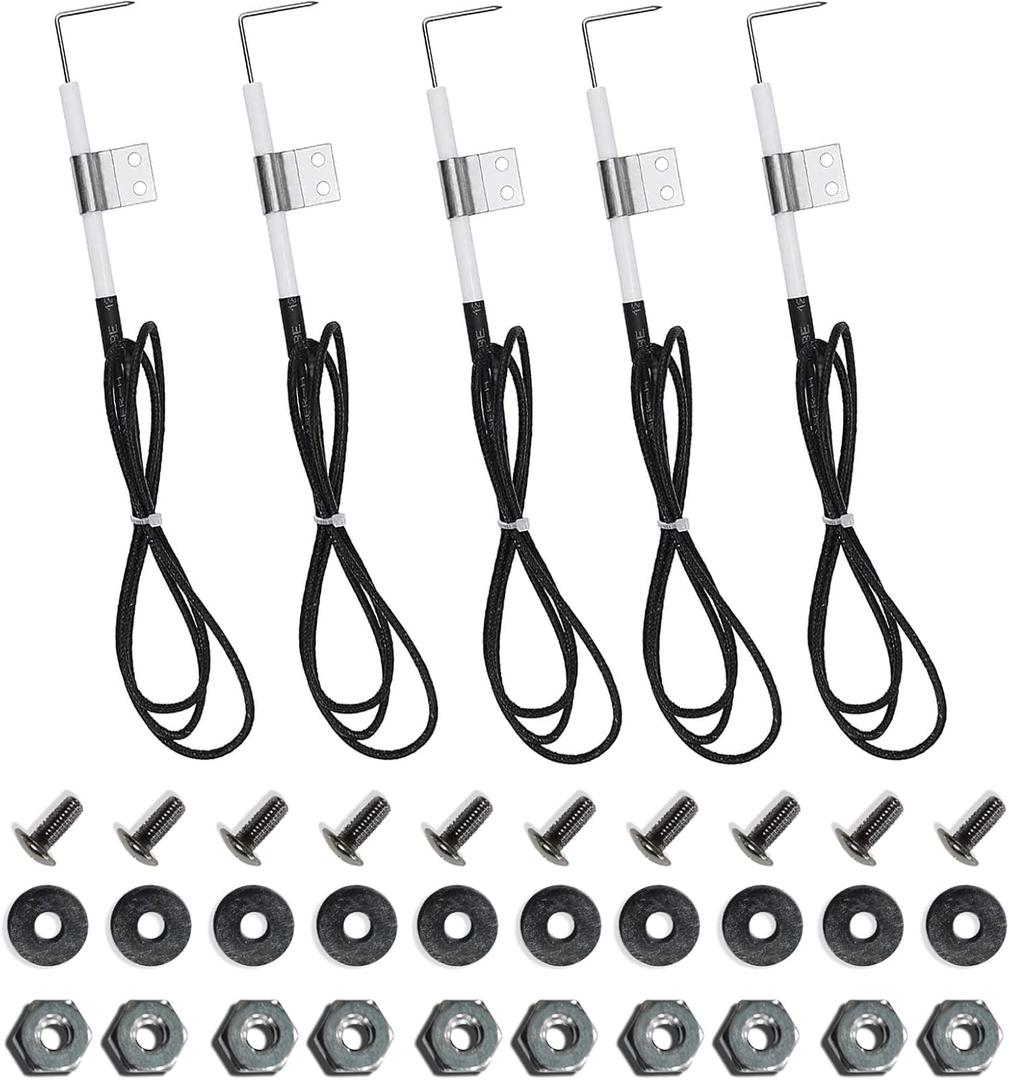 Hisencn Grill Ignitor Wire Kit Ignition Electrode Replacement Parts for Home Depot Nexgrill 4/5 Burner 720-0888 720-0888N, 720-0830H 720-0830D, 720-0896B, 720-0898 Gas Grill, with Screws