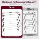 APEXCHASER Large Clothes Drying Rack, Metal Expandable Laundry Rack, 44.88" Height, Adjustable Width 20.87-35.43in, Space Saving Foldable, Indoor Outdoor Use for Laundry, Towels, Shoes, Grey White, Small