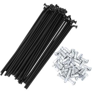36 Set 12G Bicycle Spokes 116mm Bike Wheel Spokes 45 Steel Black