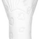 Golf Club Covers Poker Golf Head Covers Driver Covers Fariway Wood Headcover Hybrid Covers Leather Golf Headcover for All Brand,White