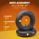 AR-PRO (2-Pack) 13 x 5.00-6" Replacement Inner Tubes - Exact Replacement Razor Dirt Quad Tire Tubes, Universal Fit Inner Tubes with TR13 Straight Valve Stem for Lawn Mowers, ATVs, and More