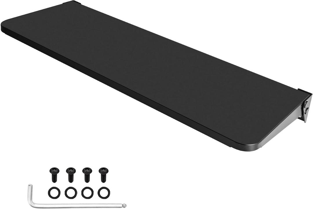 36" Grill Folding Front Shelf for Weber Searwood XL 600 Pellet Grill Front Table Wood Pellet Grill Replacement Parts 3400109 Outdoor Steel BBQ Grill Accessories, Black