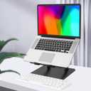 Adjustable Laptop Stand for Desk, Metal Foldable Laptop Riser Holder, Portable Desktop Book Stands, Ventilated Cooling Computer Notebook Stand Compatible with 10-15.6 Laptops