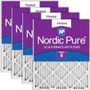 Nordic Pure 16x20x1 (Actual Size: 15 1/2 x 19 1/2 x 3/4) Pleated MERV 8 Air Filters 4 Pack