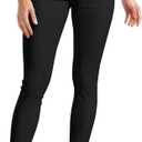 Hybrid & Company Womens Hyper Ultra Stretch Comfy Skinny Leg Work Casual Pants (1X Short, Black)